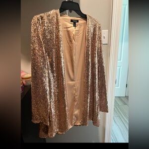 Rose gold torrid sequin blazer. Worn once.